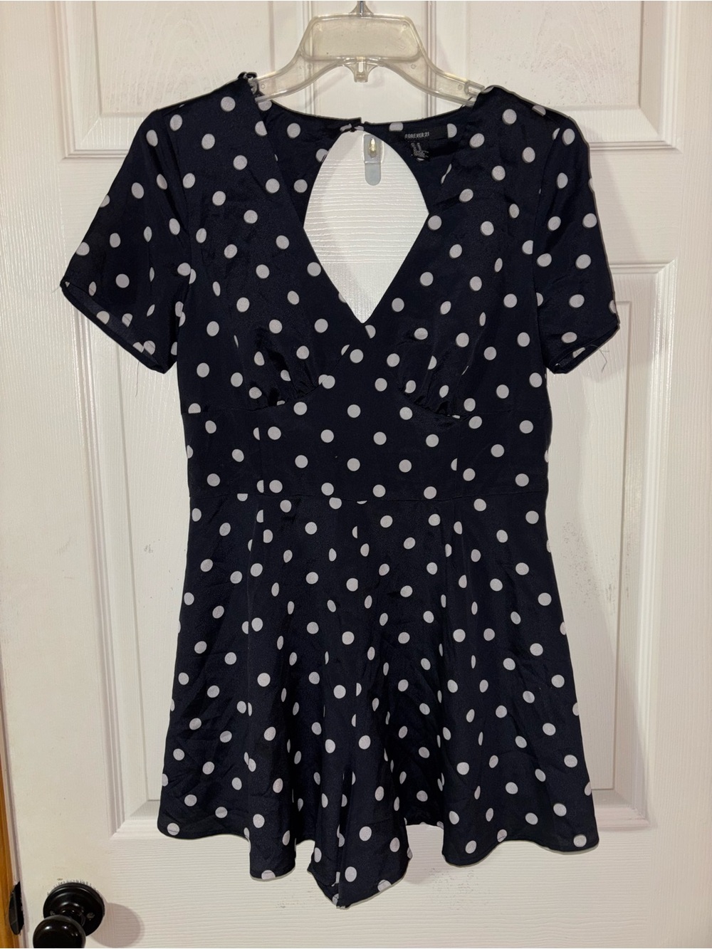 Forever 21 Black and White Polka Dot Short Romper